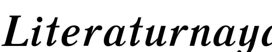 Literaturnaya CTT Bold Italic Font Download Free